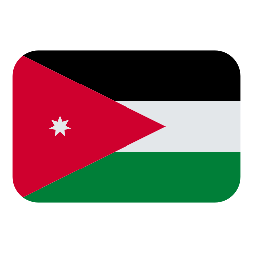 Flagge: Jordanien as rendered by Toss Face