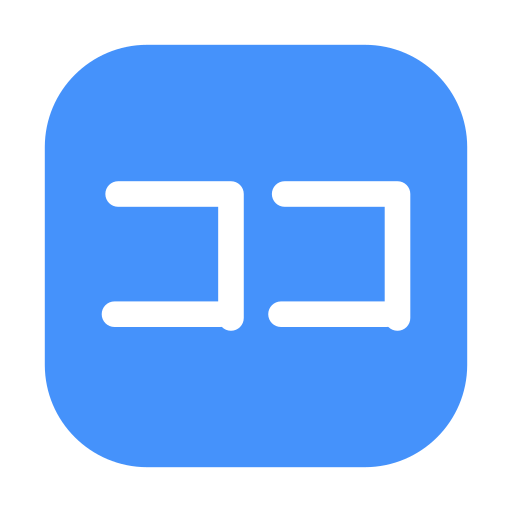 Japanese “here” button as rendered by Toss Face