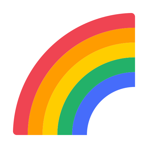 rainbow as rendered by Toss Face