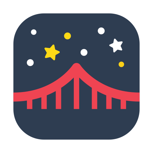 bridge at night as rendered by Toss Face
