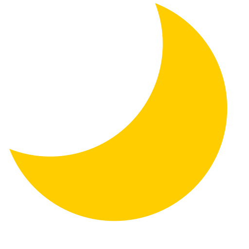 crescent moon as rendered by Toss Face