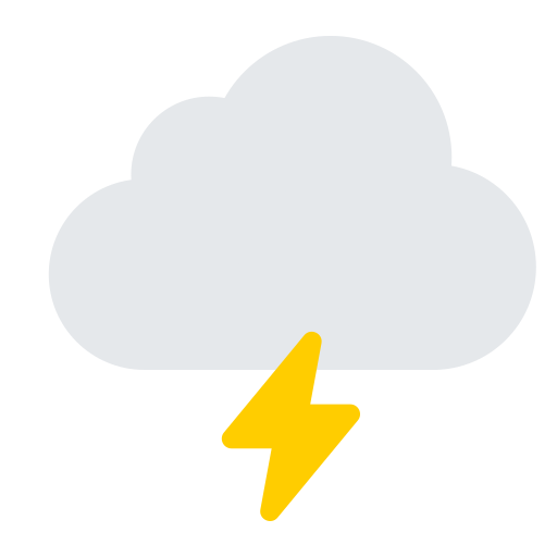 nuage avec éclair as rendered by Toss Face