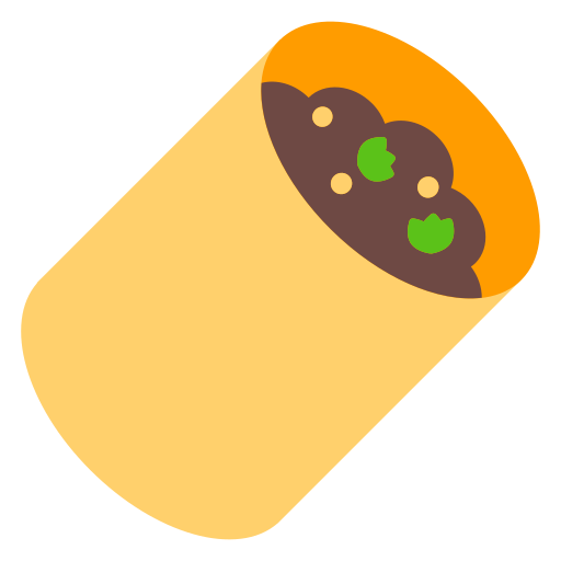burrito as rendered by Toss Face