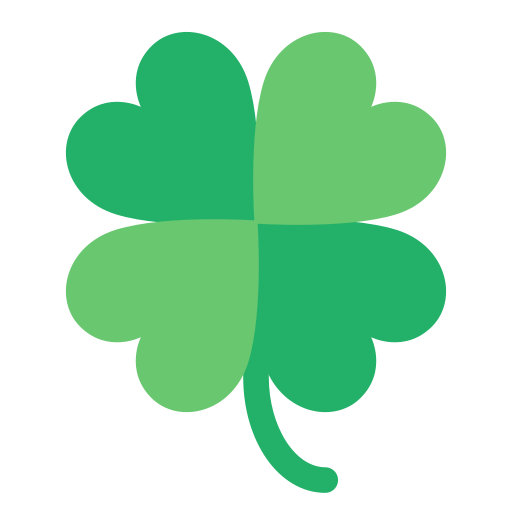 four leaf clover as rendered by Toss Face