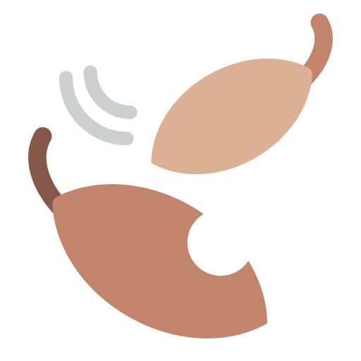 أوراق متساقطة as rendered by Toss Face