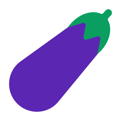 Aubergine as rendered by Toss Face