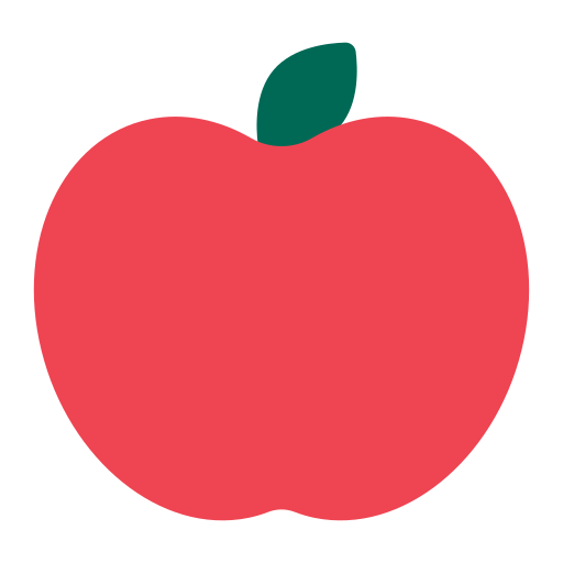 red apple as rendered by Toss Face