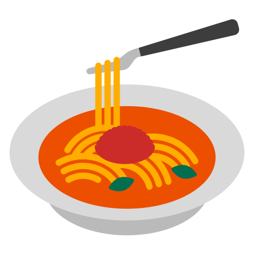 spaghetti as rendered by Toss Face