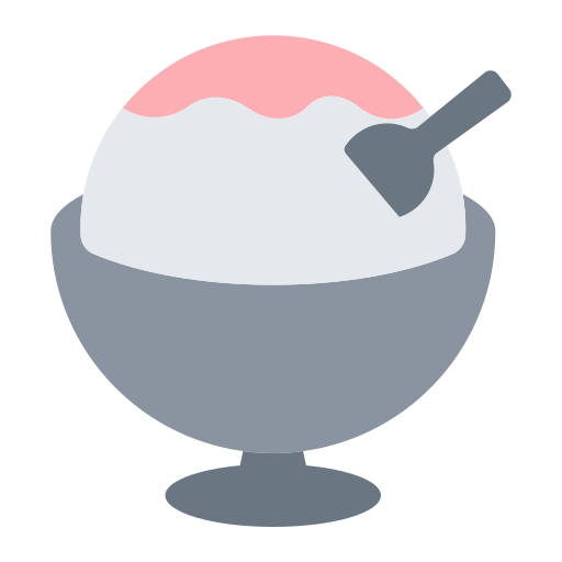 shaved ice as rendered by Toss Face