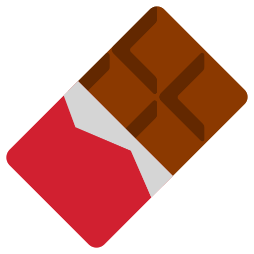 chocolate bar as rendered by Toss Face