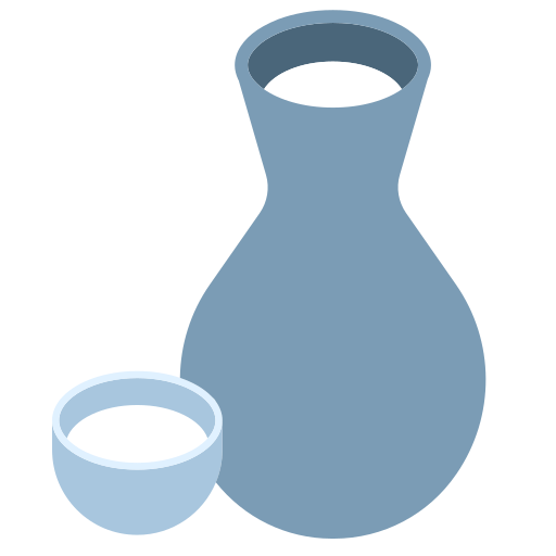 saquê as rendered by Toss Face