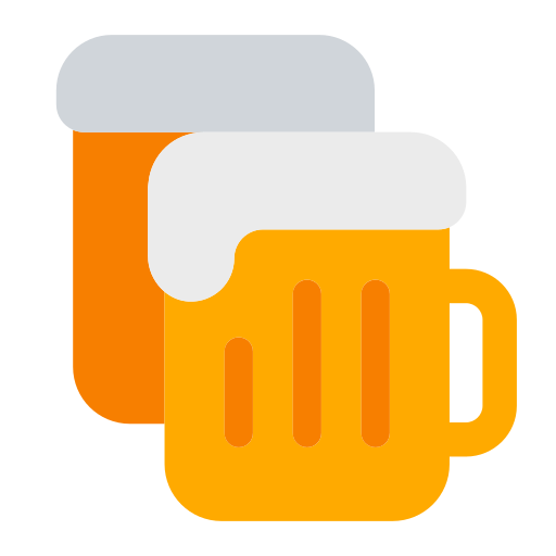 clinking beer mugs as rendered by Toss Face