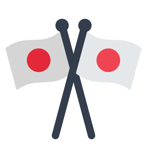 überkreuzte Flaggen as rendered by Toss Face