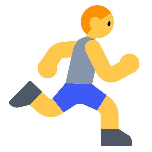 person running as rendered by Toss Face