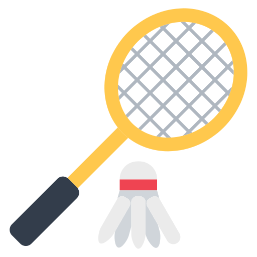 badminton as rendered by Toss Face