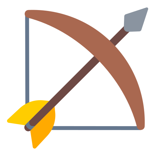 arco e freccia as rendered by Toss Face