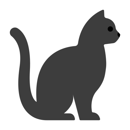 black cat as rendered by Toss Face