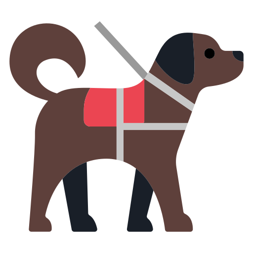 service dog as rendered by Toss Face