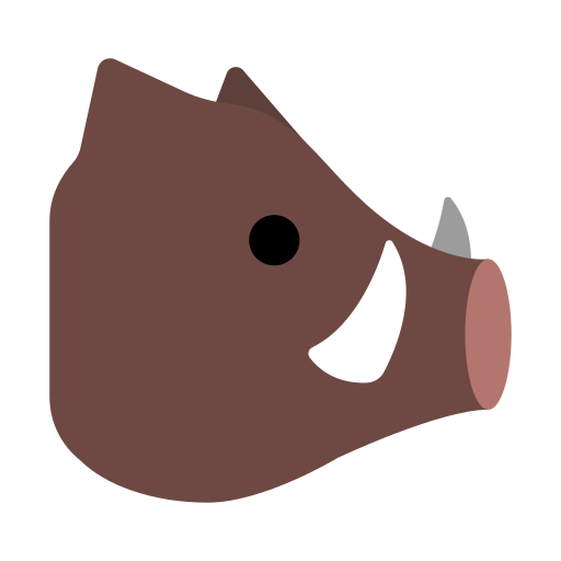 野猪 as rendered by Toss Face