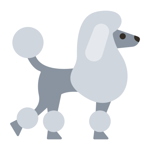 poodle as rendered by Toss Face