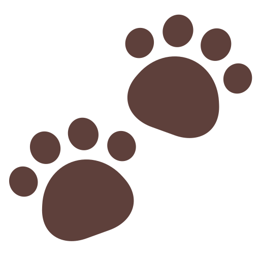paw prints as rendered by Toss Face