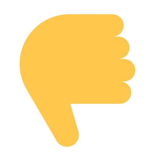 pollice verso as rendered by Toss Face
