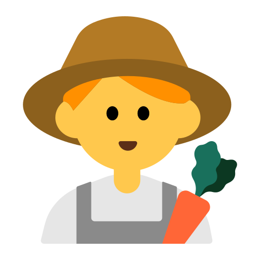 man farmer as rendered by Toss Face
