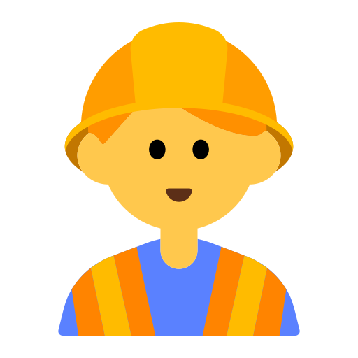 man construction worker as rendered by Toss Face