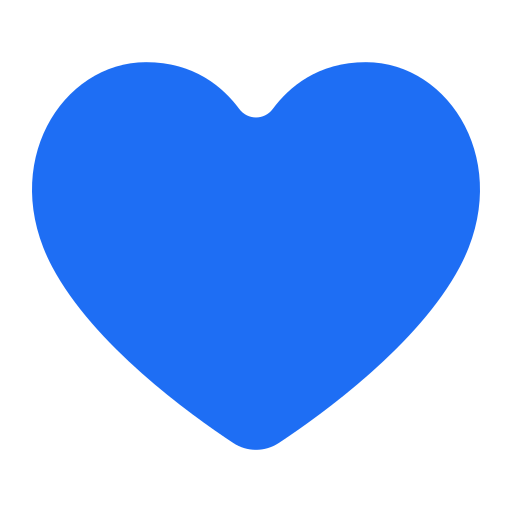 cuore blu as rendered by Toss Face