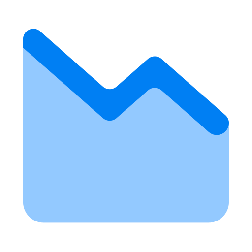 grafico con andamento negativo as rendered by Toss Face