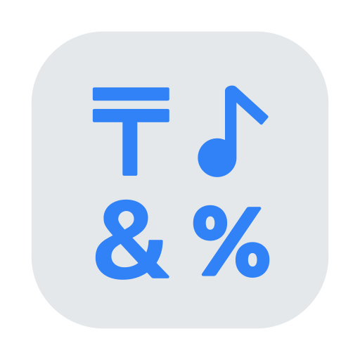 input symbols as rendered by Toss Face