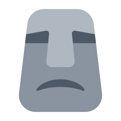 Moai as rendered by Toss Face