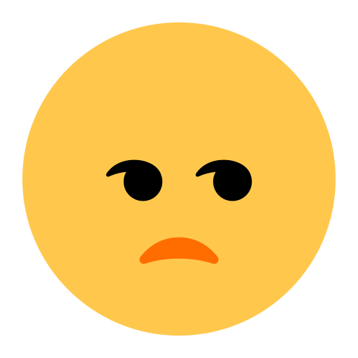 faccina contrariata as rendered by Toss Face