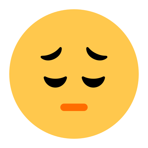 وجه متأمل as rendered by Toss Face