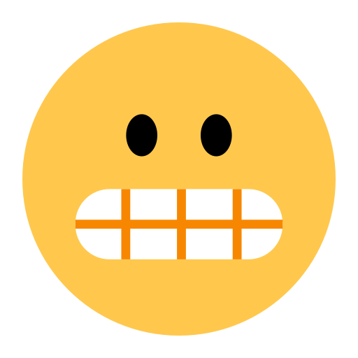 Grimacing Face as drawn by Toss Face in 1.6