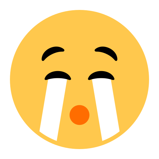 Loudly Crying Face as drawn by Toss Face in 1.6