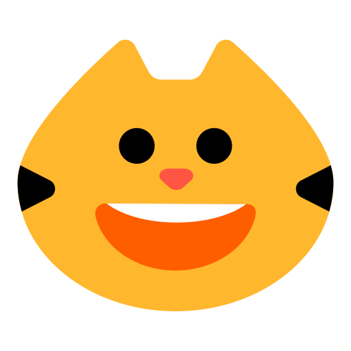 gatto che sorride as rendered by Toss Face