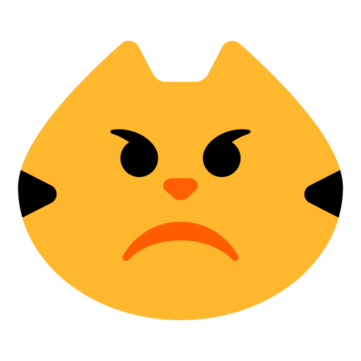 Pouting Cat as drawn by Toss Face in 1.6