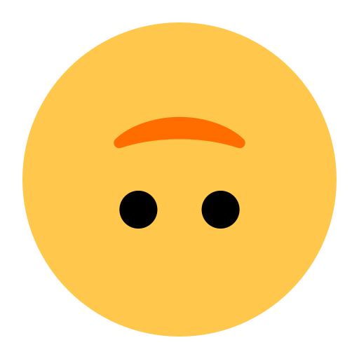 Upside-Down Face as drawn by Toss Face in 1.6