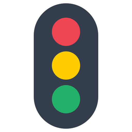 vertical traffic light as rendered by Toss Face