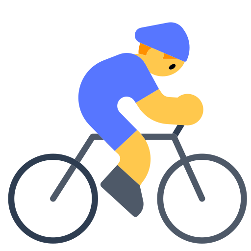 man biking as rendered by Toss Face