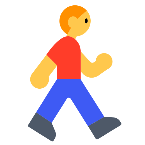 man walking as rendered by Toss Face