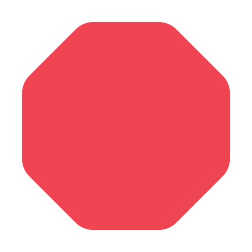 stop sign as rendered by Toss Face