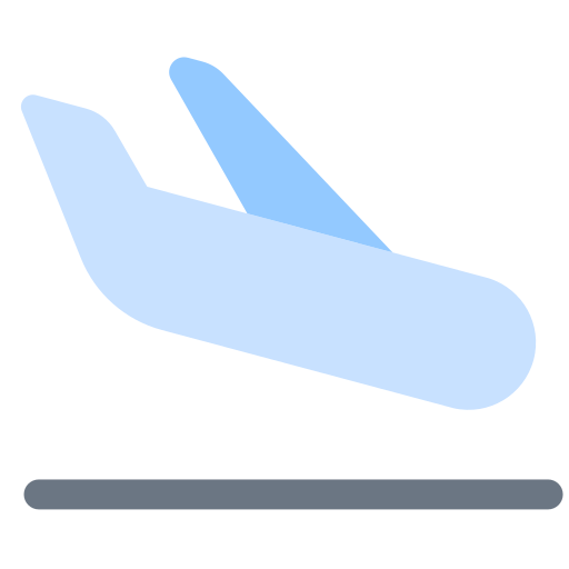 airplane arrival as rendered by Toss Face