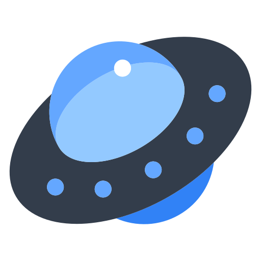 flying saucer as rendered by Toss Face