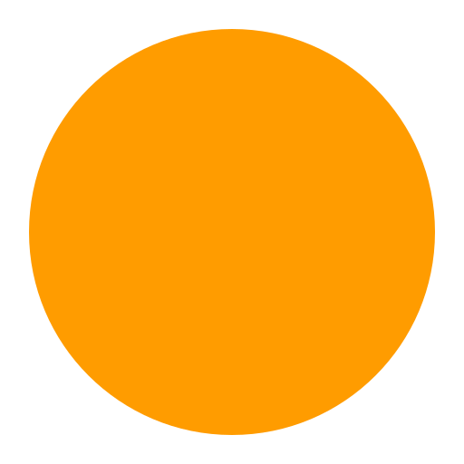 círculo naranja as rendered by Toss Face