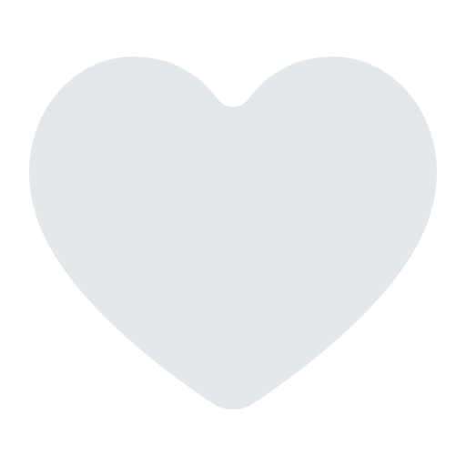 white heart as rendered by Toss Face