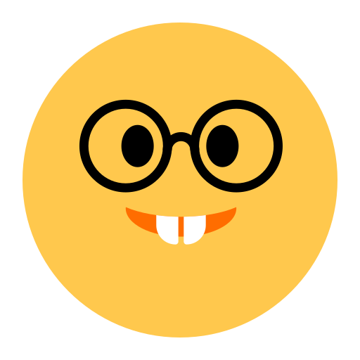 faccina nerd as rendered by Toss Face