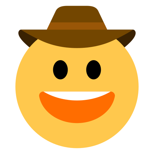 Cowboy Hat Face as drawn by Toss Face in 1.6