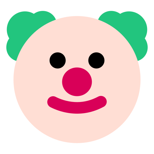 faccina pagliaccio as rendered by Toss Face